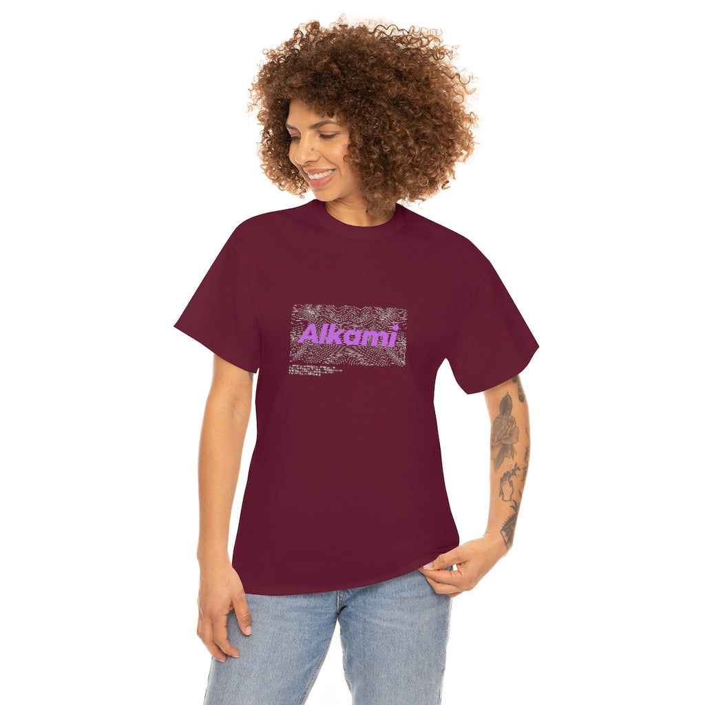 Neon Topography Logo - Purple - Unisex Heavy Cotton Tee