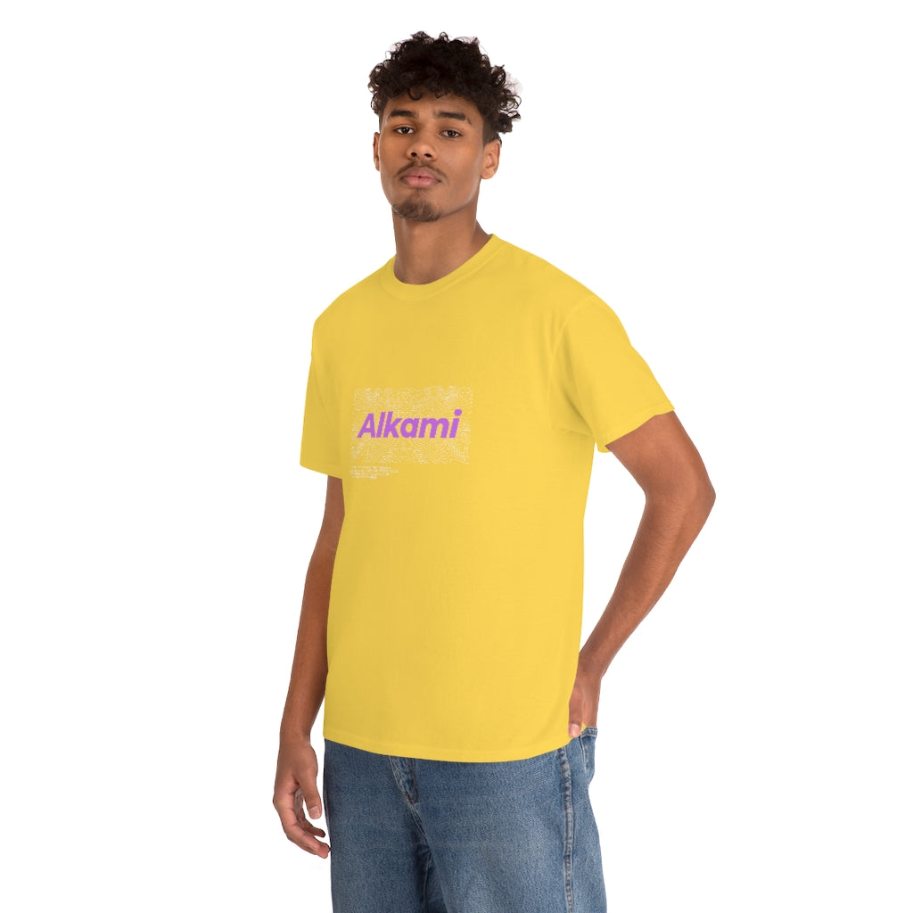 Neon Topography Logo - Purple - Unisex Heavy Cotton Tee