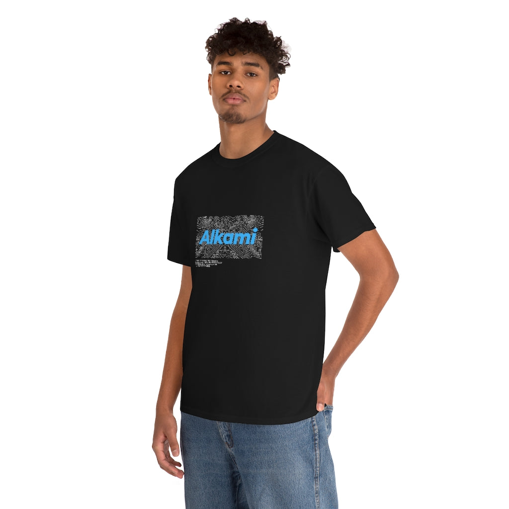 Neon Topography Logo - Blue - Unisex Heavy Cotton Tee