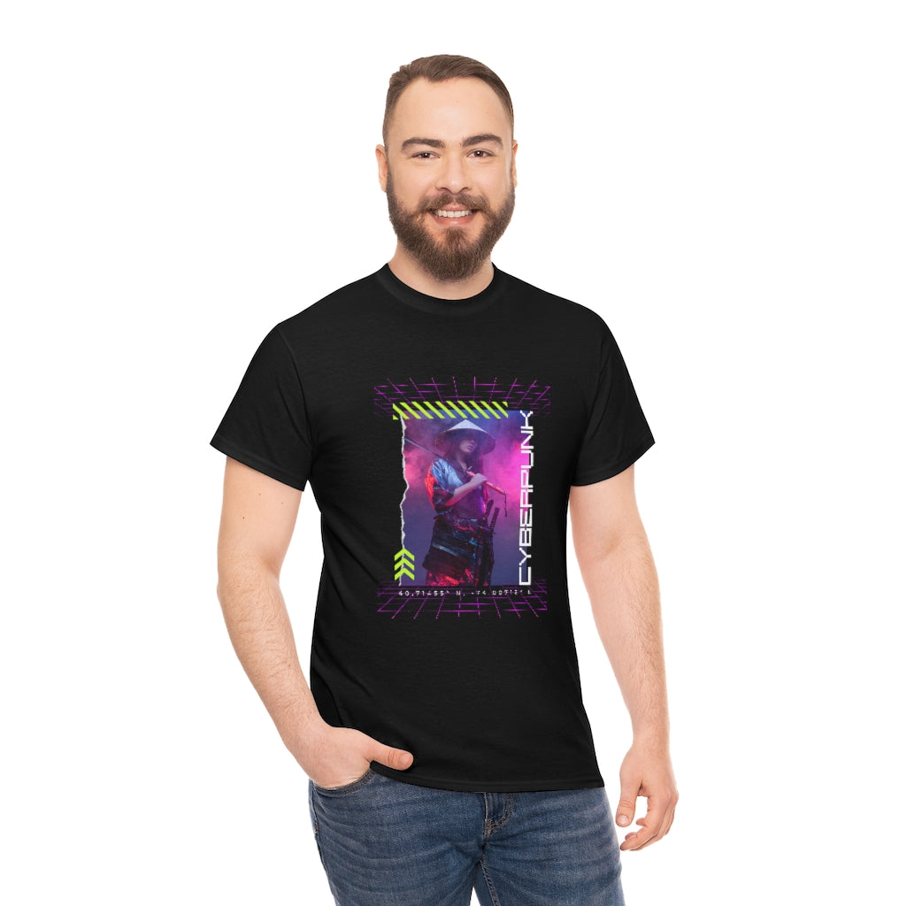 Cyberpunk Samurai Graphic - Unisex Heavy Cotton Tee