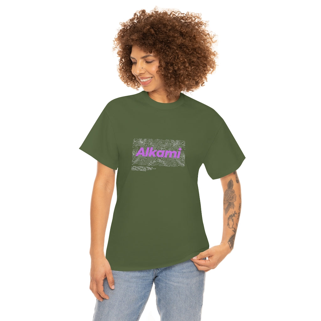 Neon Topography Logo - Purple - Unisex Heavy Cotton Tee