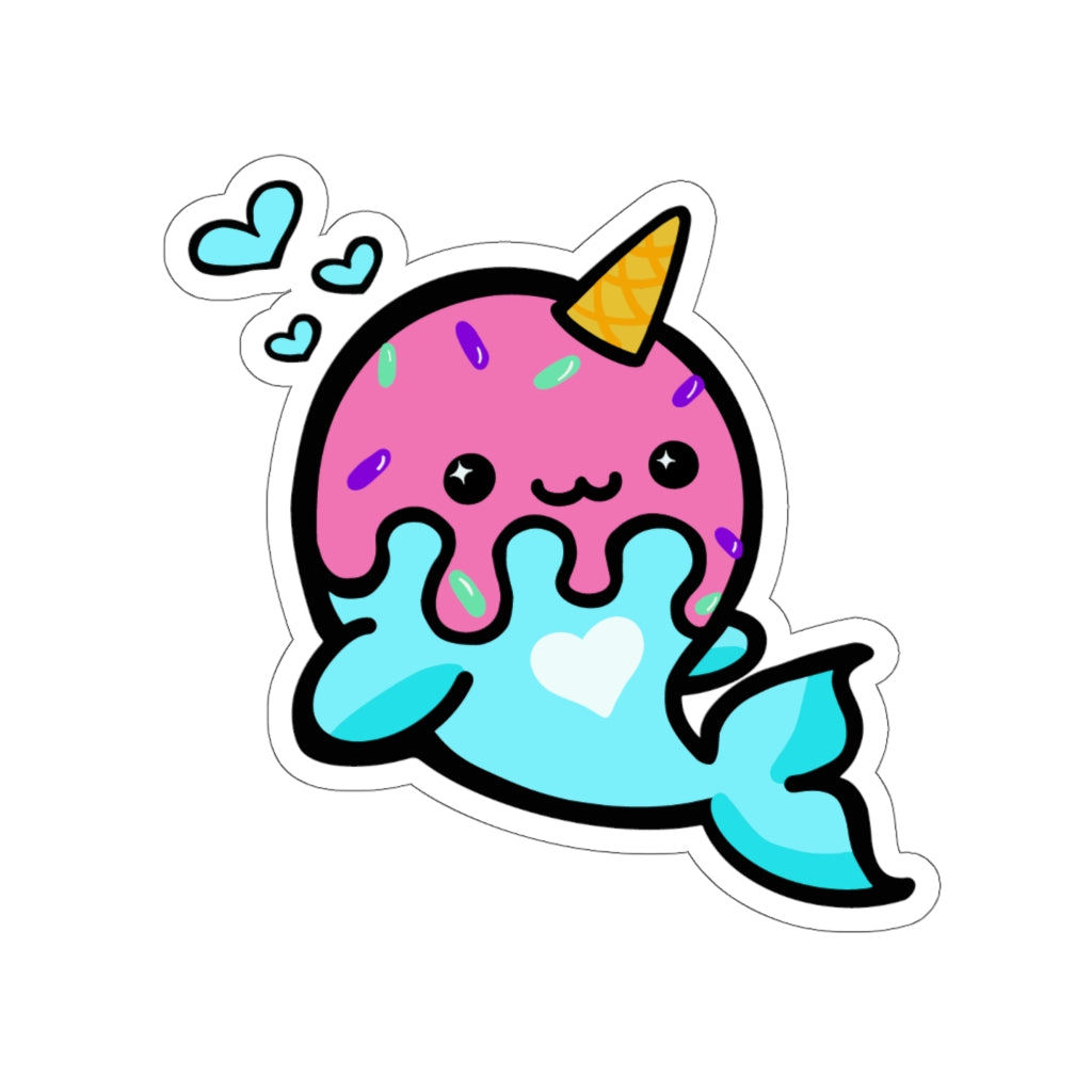 Ice Cream Narwhal - Die-Cut Stickers