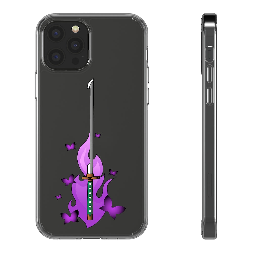 Butterfly Sword - Clear Phone Case