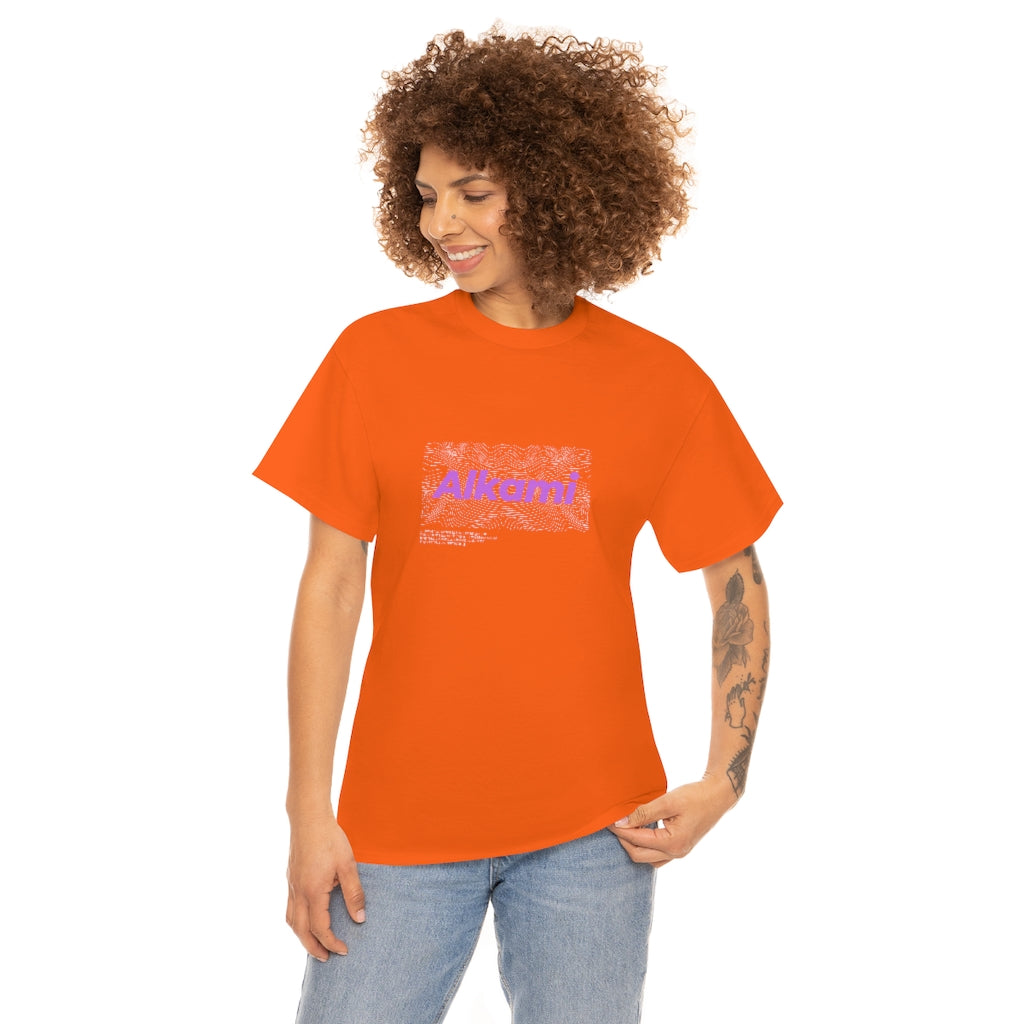 Neon Topography Logo - Purple - Unisex Heavy Cotton Tee