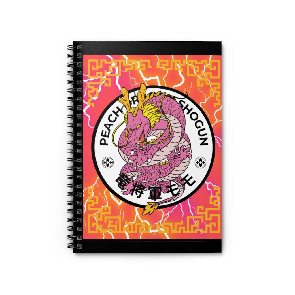 Peach Dragon Shogun - Spiral Notebook