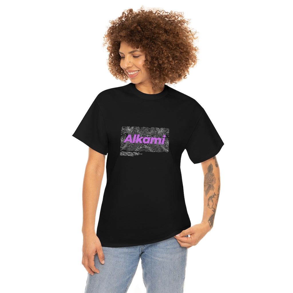 Neon Topography Logo - Purple - Unisex Heavy Cotton Tee