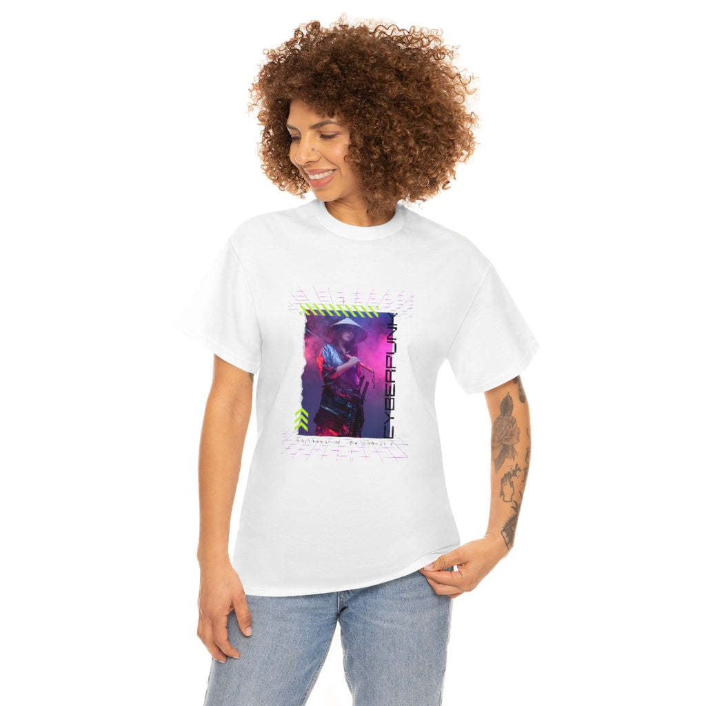 Cyberpunk Samurai Graphic - Unisex Heavy Cotton Tee