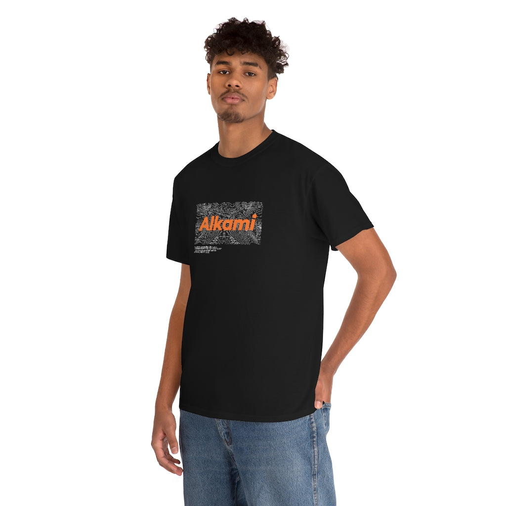 Neon Topography Logo - Orange - Unisex Heavy Cotton Tee