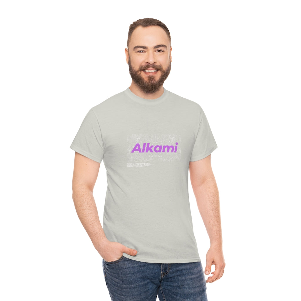 Neon Topography Logo - Purple - Unisex Heavy Cotton Tee