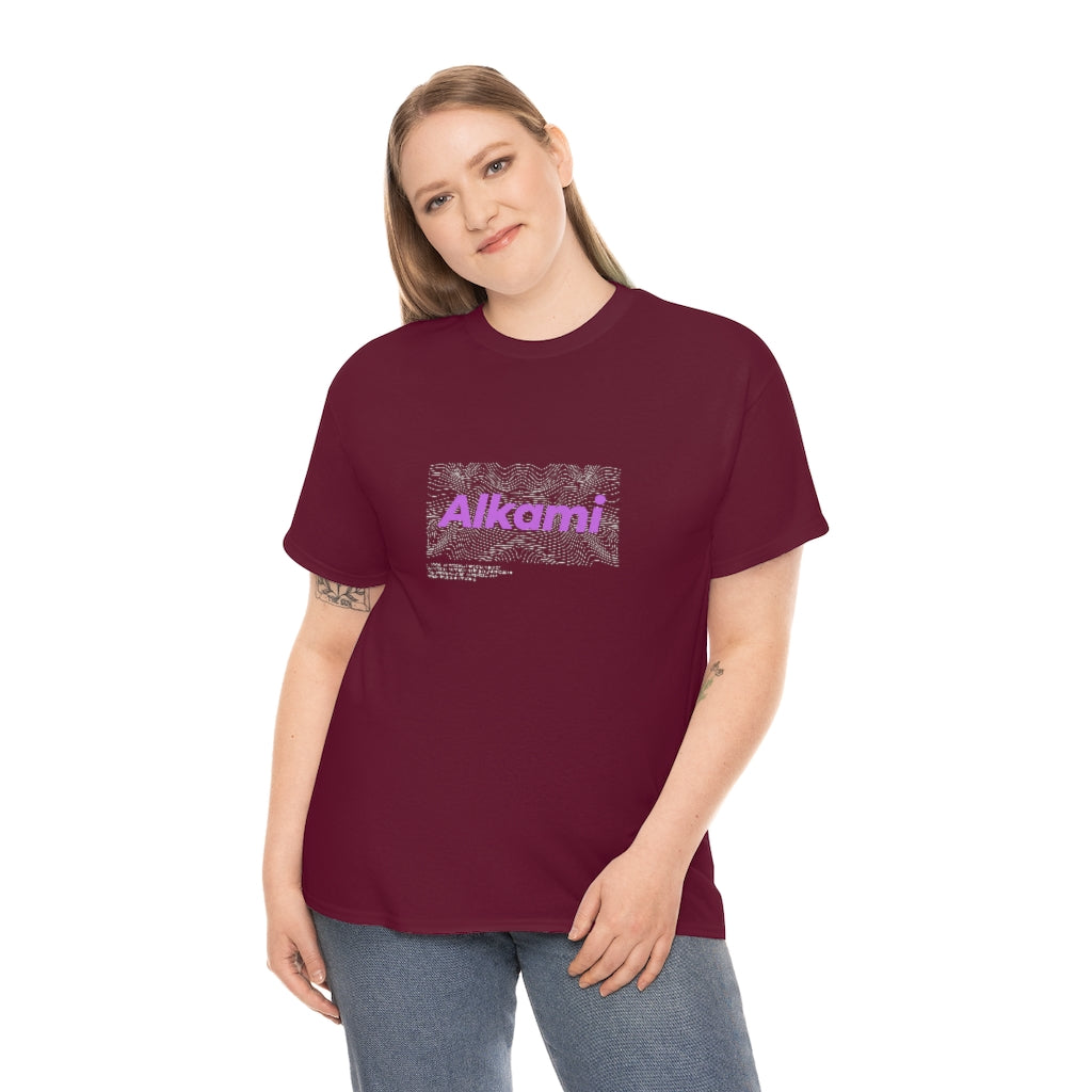 Neon Topography Logo - Purple - Unisex Heavy Cotton Tee