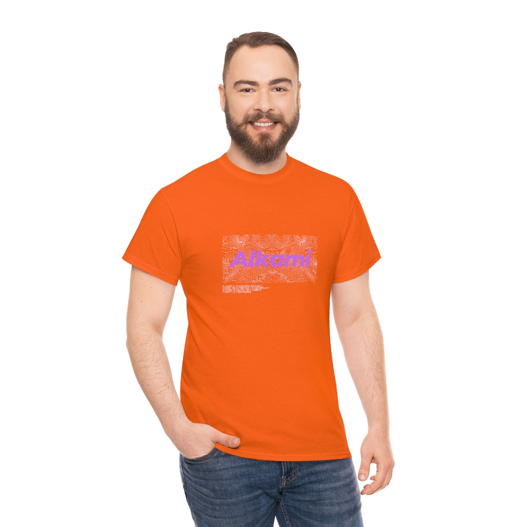 Neon Topography Logo - Purple - Unisex Heavy Cotton Tee