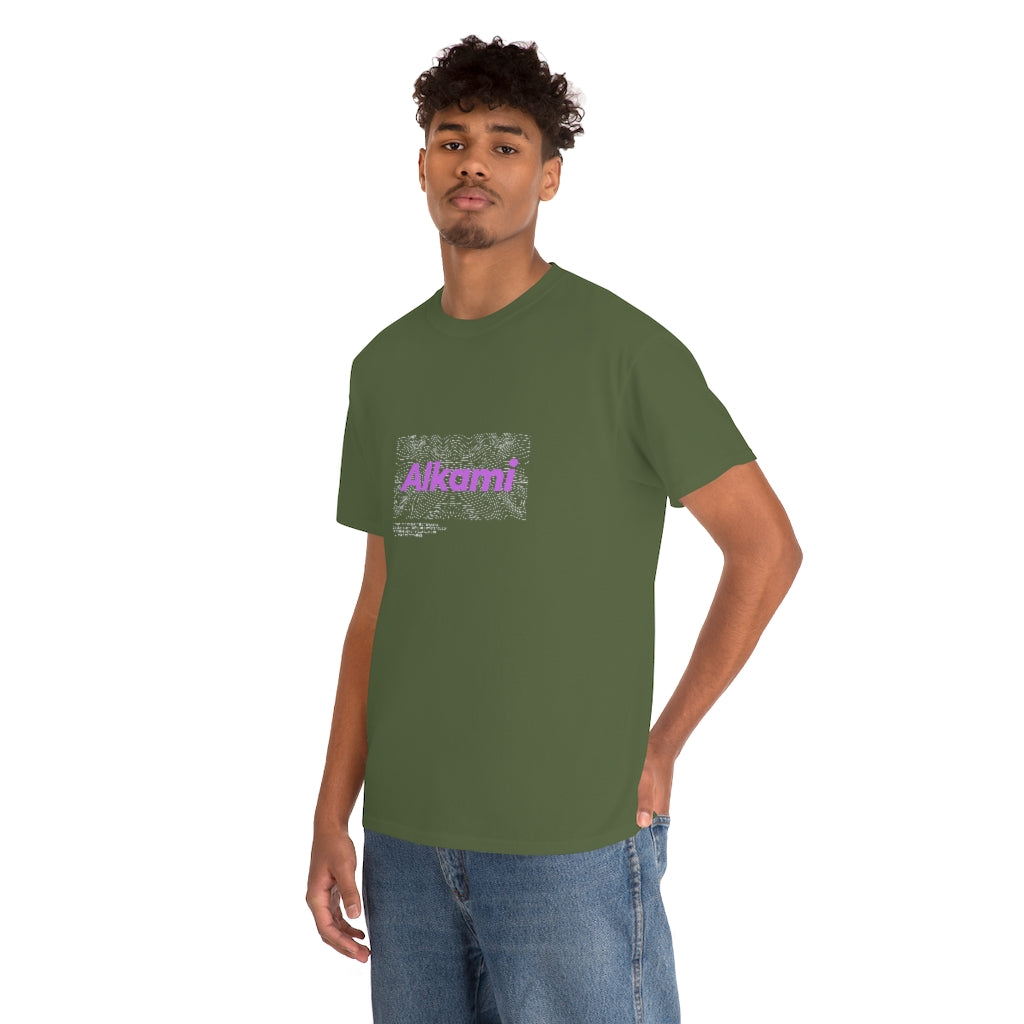 Neon Topography Logo - Purple - Unisex Heavy Cotton Tee