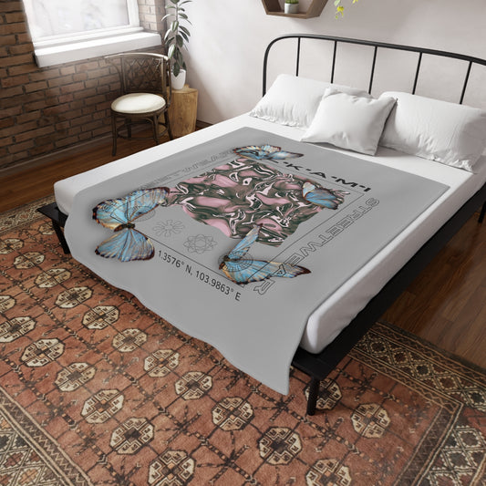 Butterfly Graphic - Plush Fleece Blanket