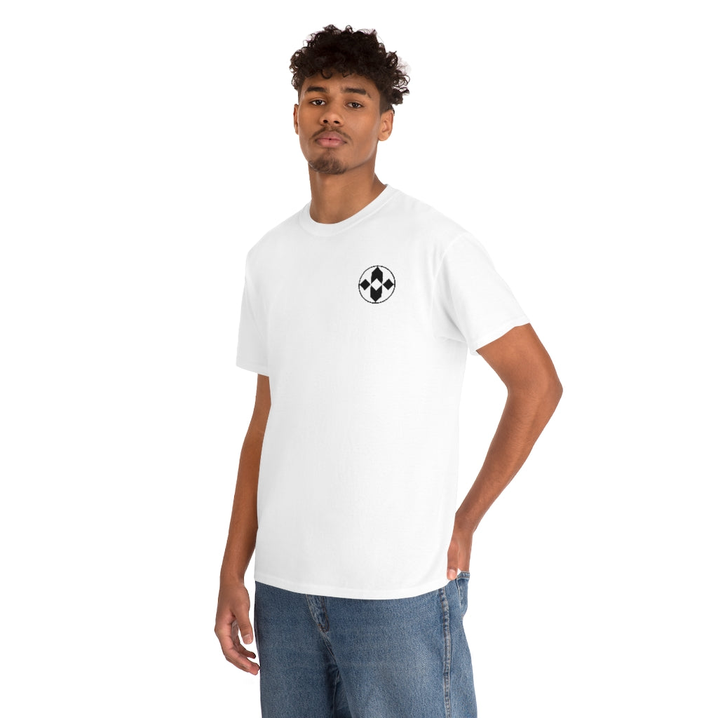 Brushstroke Smiley Face Graphic - Unisex Heavy Cotton Tee