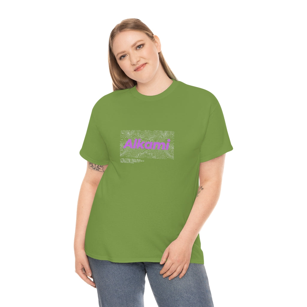 Neon Topography Logo - Purple - Unisex Heavy Cotton Tee