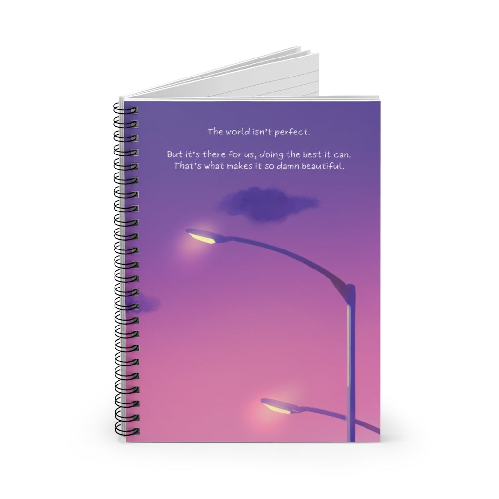 Sunset Inspirational Quote - Spiral Notebook