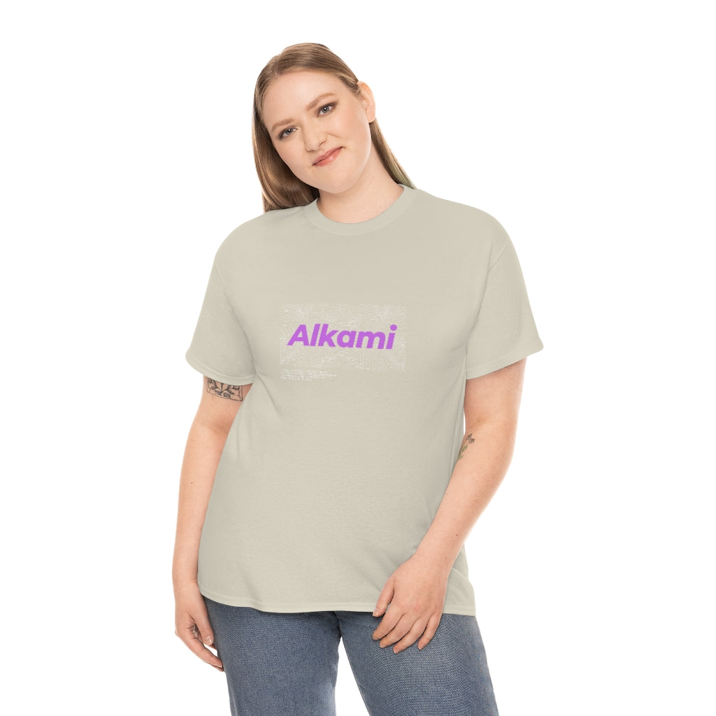 Neon Topography Logo - Purple - Unisex Heavy Cotton Tee