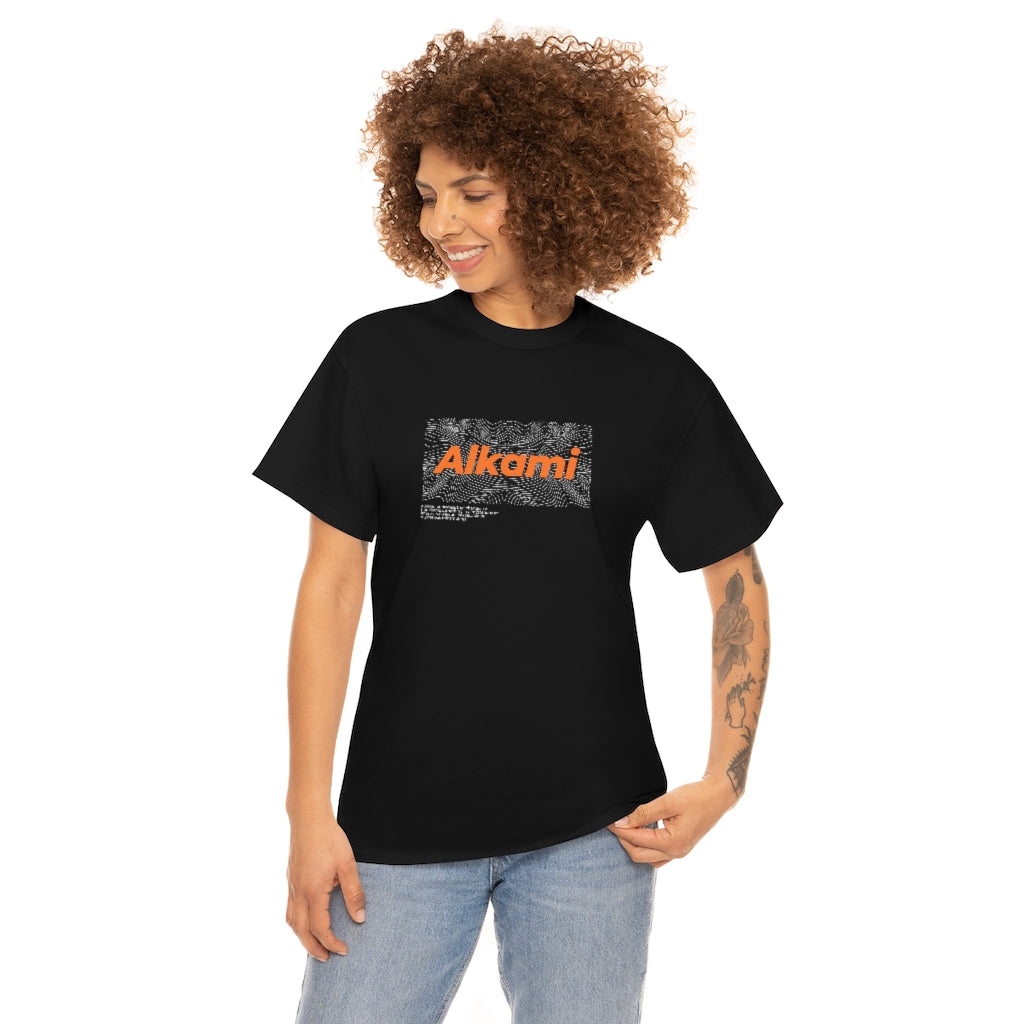 Neon Topography Logo - Orange - Unisex Heavy Cotton Tee